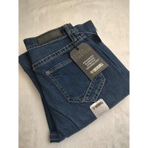 Rock & Roll Denim Women High Rise Trouser Jeans Button Fly Dark Wash Size 24x32